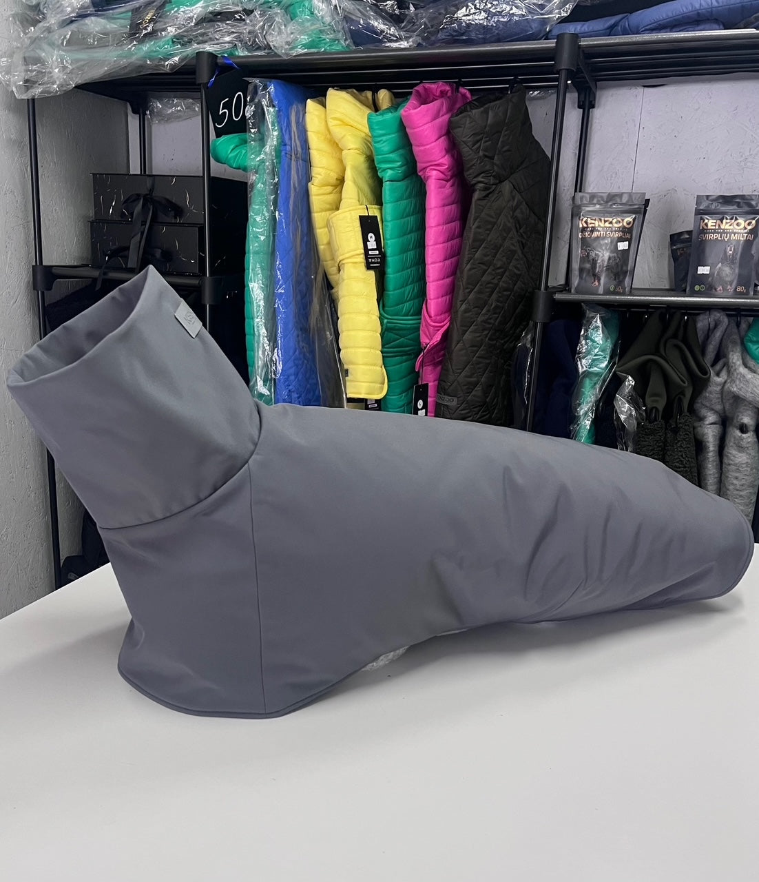 KENZOO grey waterproof jacket for dog