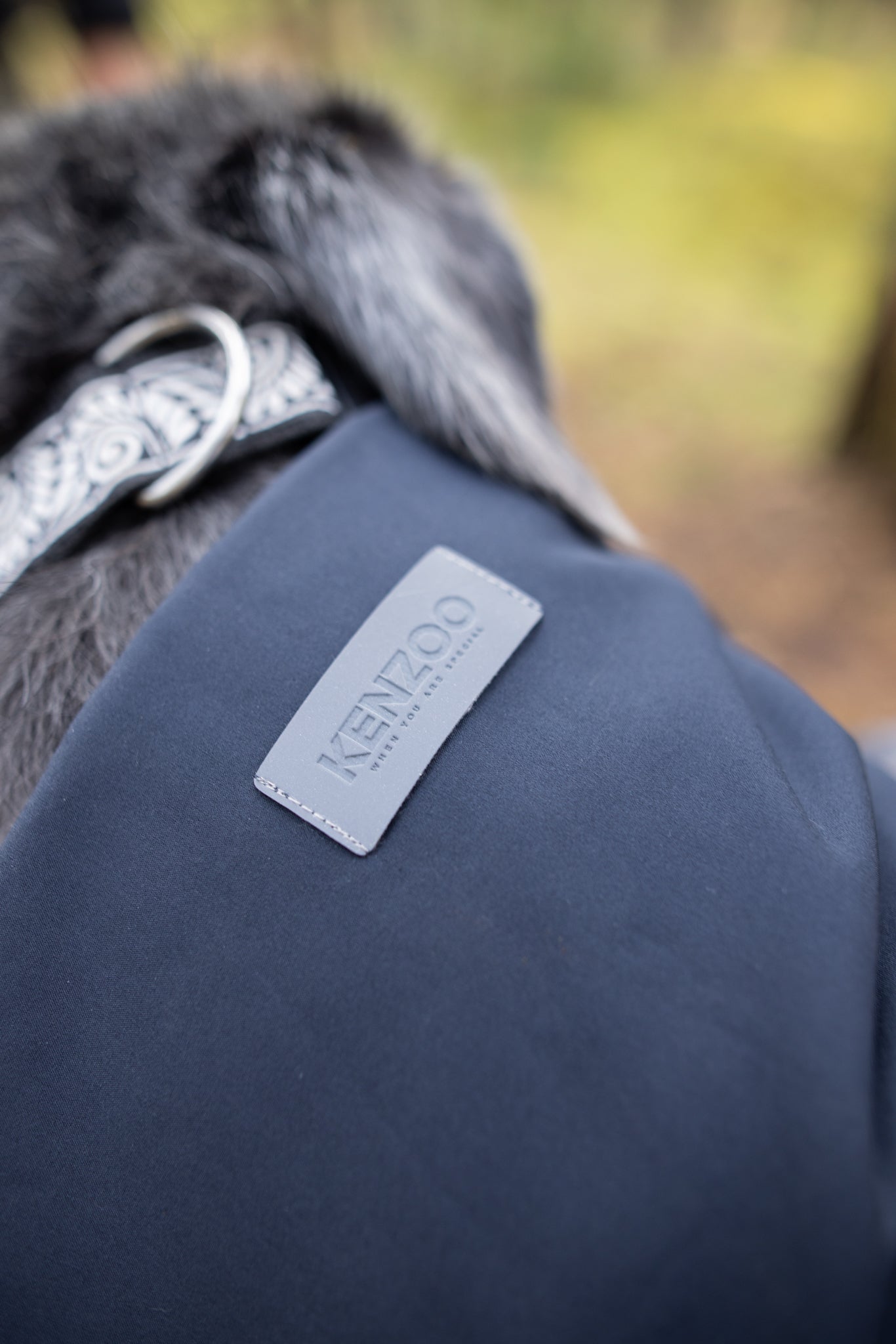 KENZOO black waterproof jacket for dog