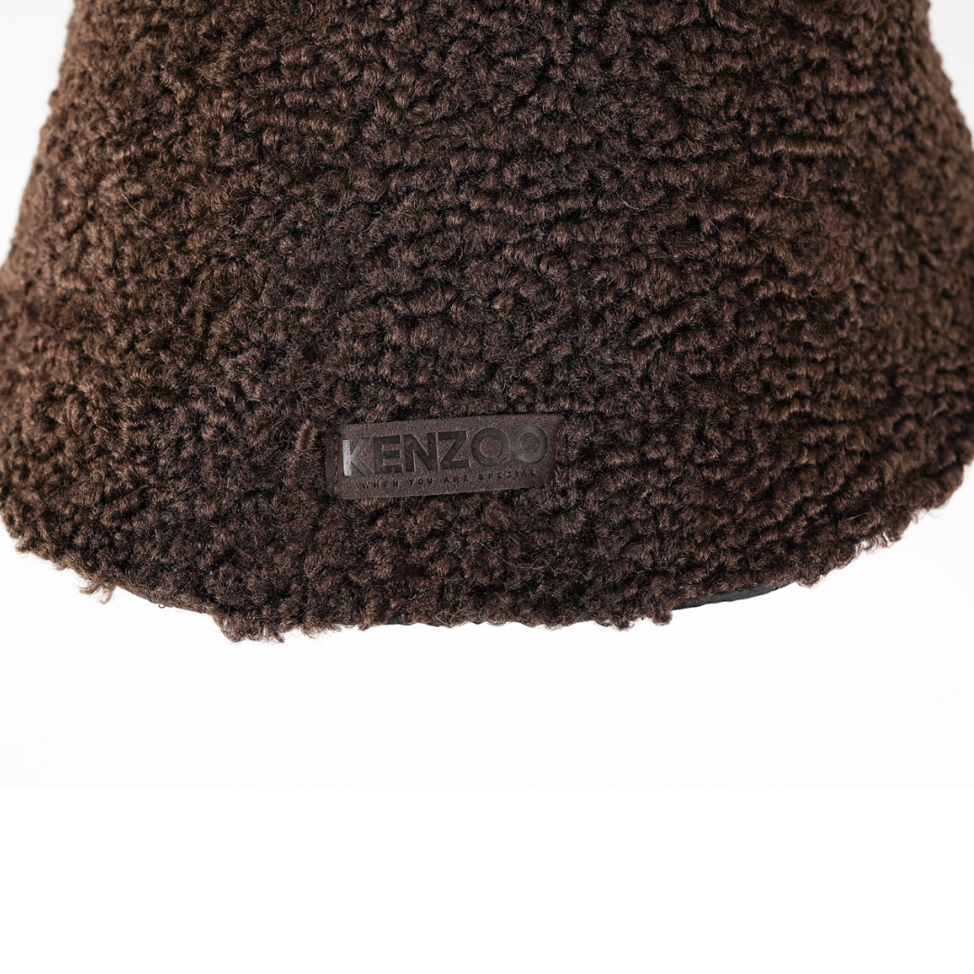 KENZOO astrakhan coat for dog. Black and brown