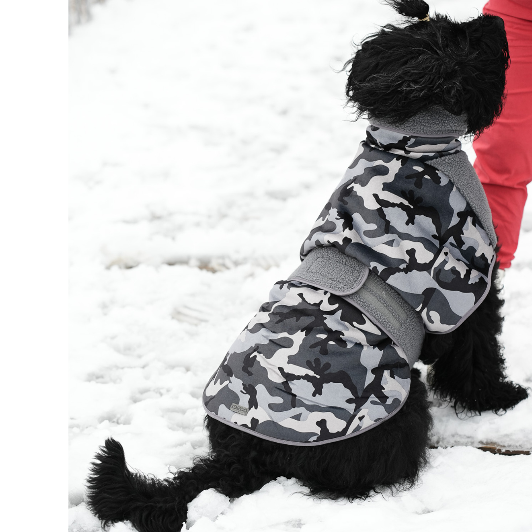 KENZOO camouflage coat with belt
