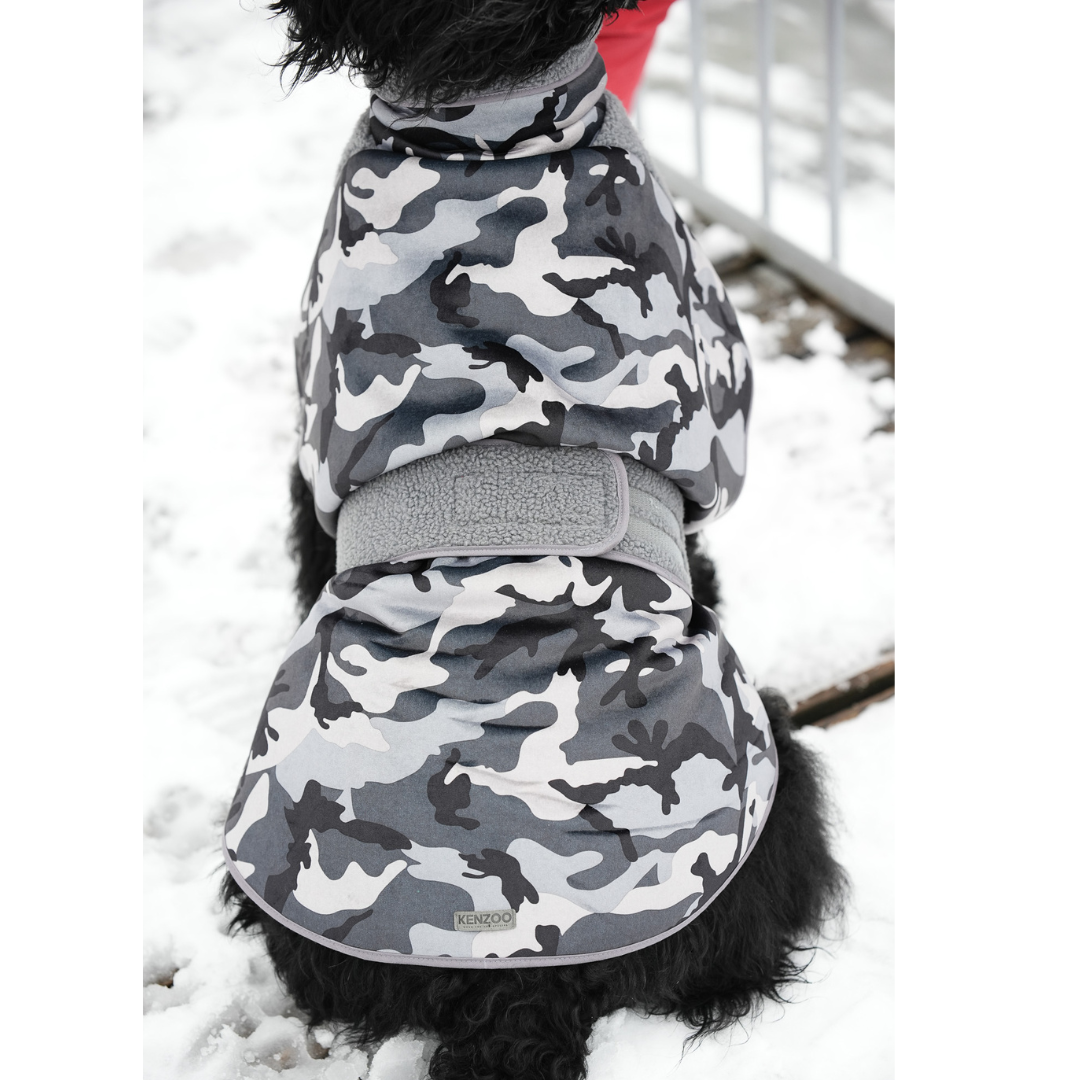 KENZOO camouflage coat with belt