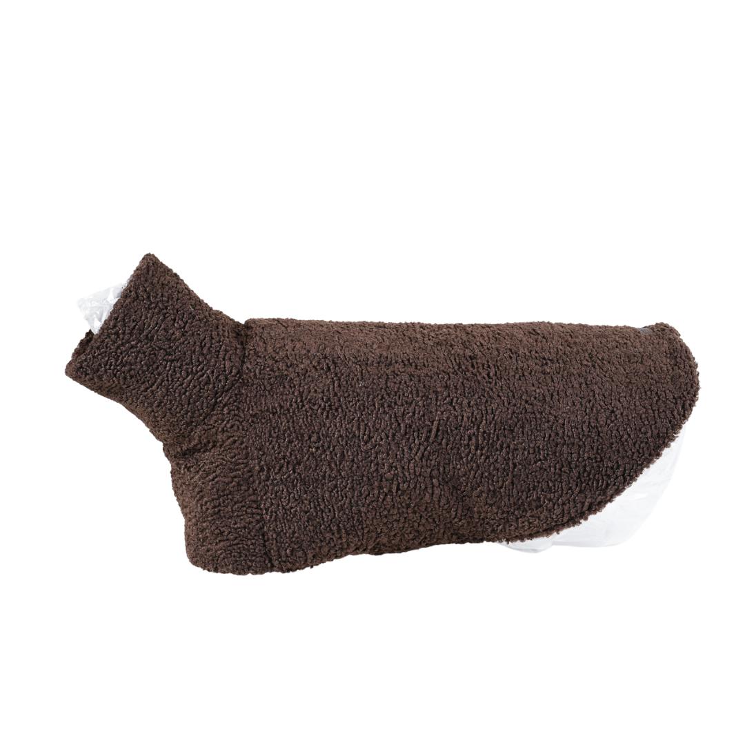KENZOO astrakhan coat for dog. Black and brown
