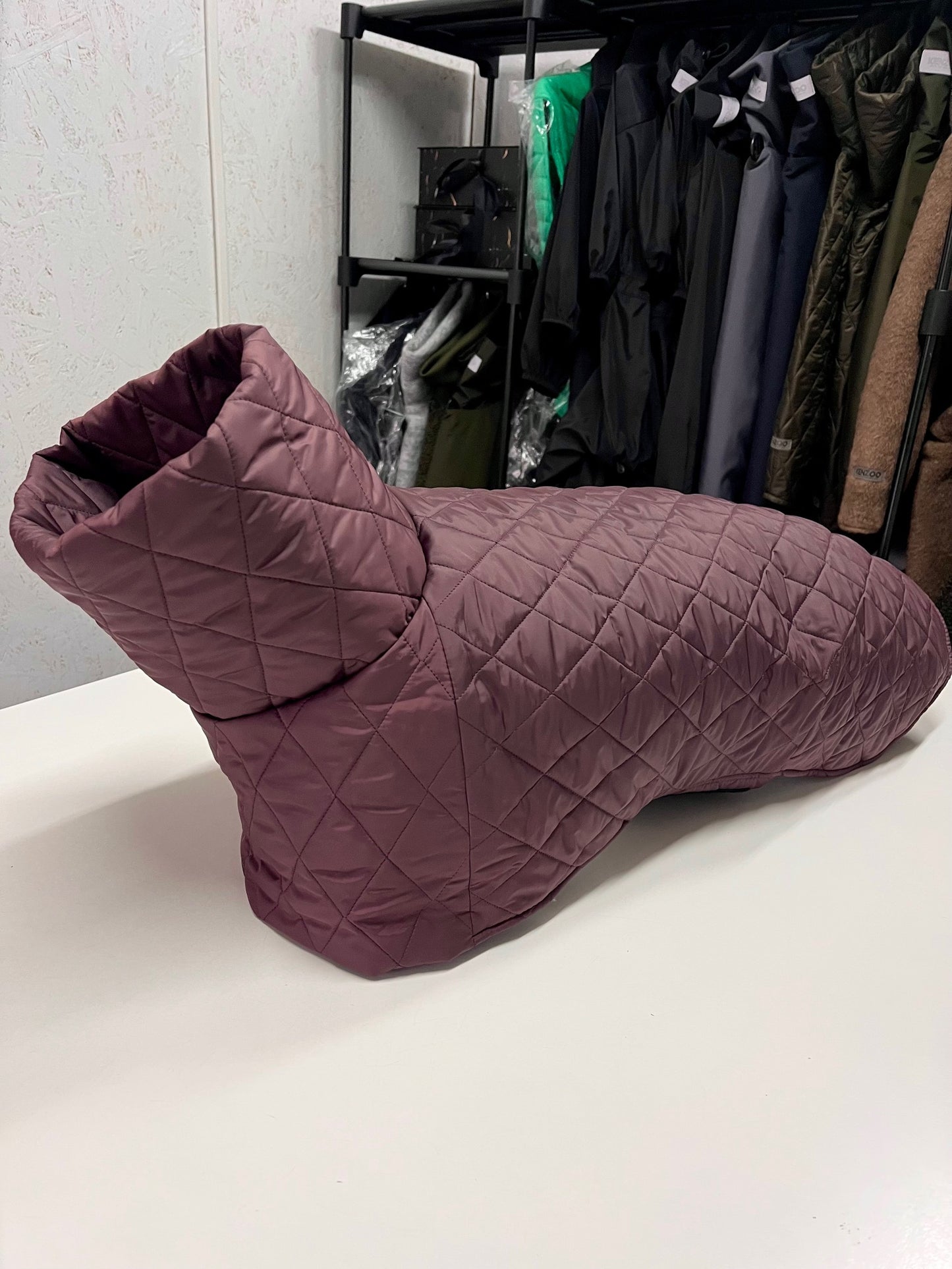 Raudono vyno spalvos KENZOO striukė šuniui