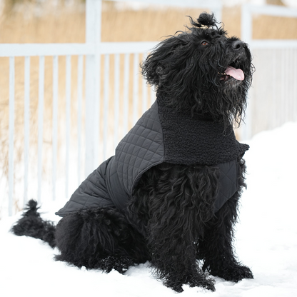 KENZOO black jacket with astrakhan fur