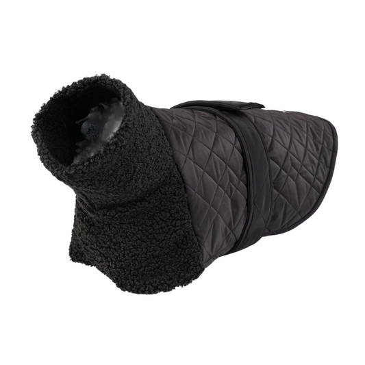 KENZOO black jacket with astrakhan fur