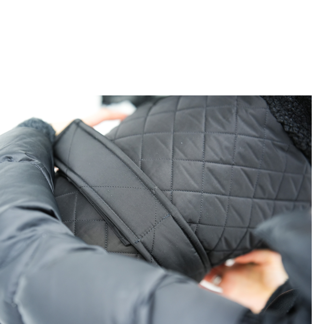KENZOO black jacket with astrakhan fur